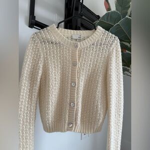 Wilfred Free Ivory Button-Up Cardigan